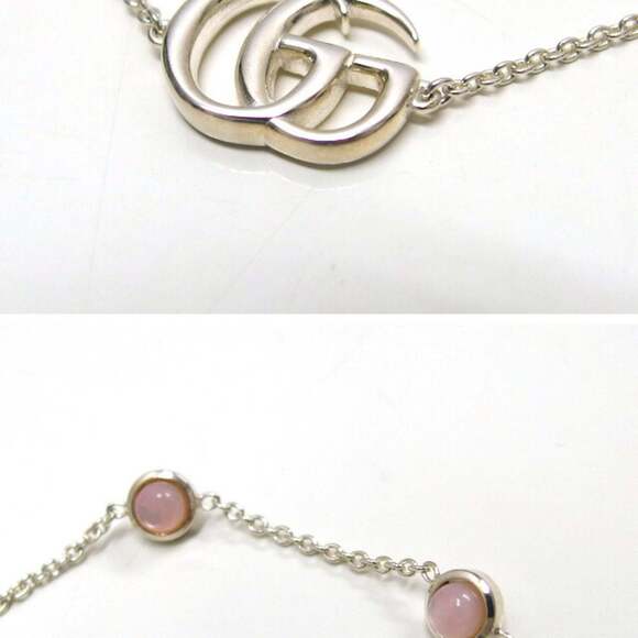 Gucci Double G Mother of Pearl Small Chain Silver Bracelet - Picture 5 of 11